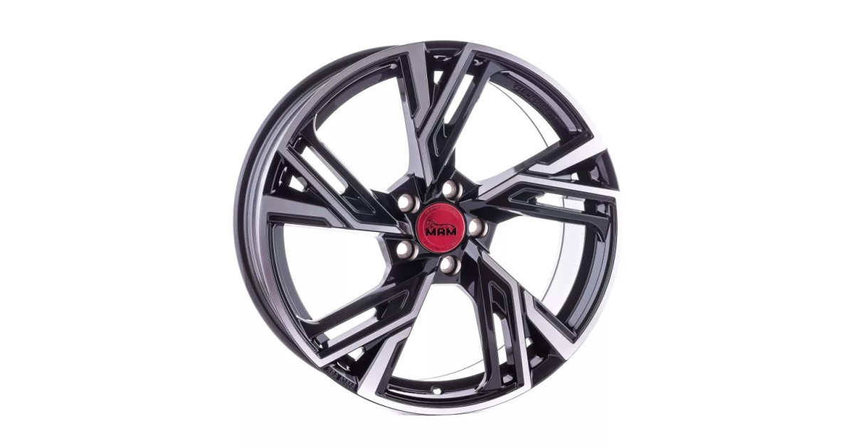 Jante ALU, MAM RS5 BLACK FRONT POLISH 6.5X16  4/100 ET35, Alésage 63.4