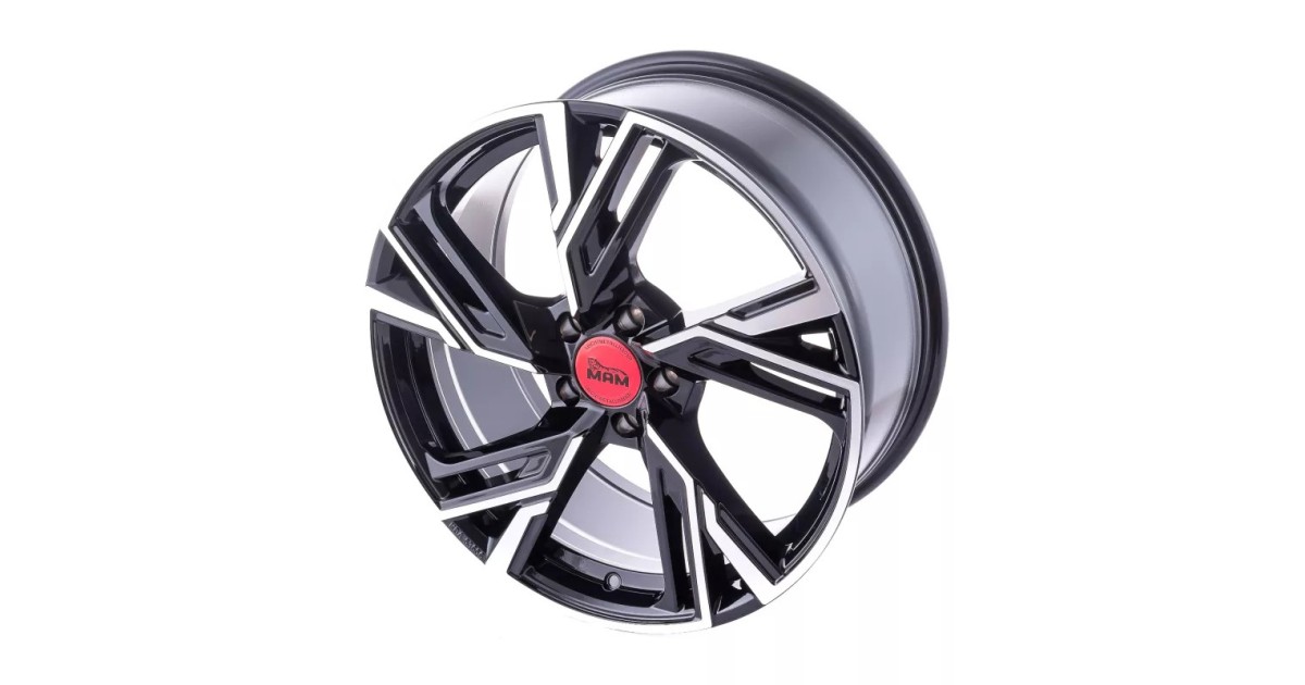 Jante ALU, MAM RS5 BLACK FRONT POLISH 6.5X16  4/100 ET35, Alésage 63.4