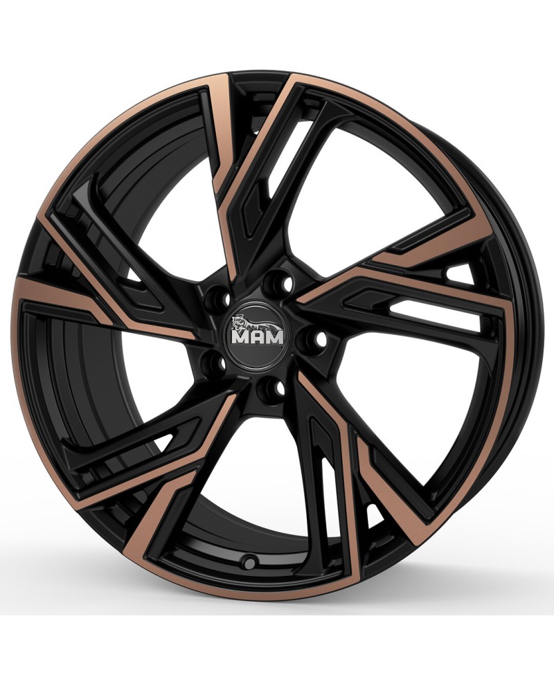 Jante ALU, MAM RS5 MATT BLACK FRONT COPPER 8X18  5/114.3 ET45, Alésage 72.6