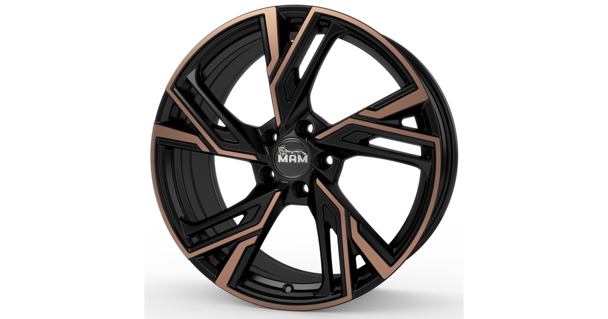 Jante ALU, MAM RS5 MATT BLACK FRONT COPPER 8X18  5/114.3 ET45, Alésage 72.6