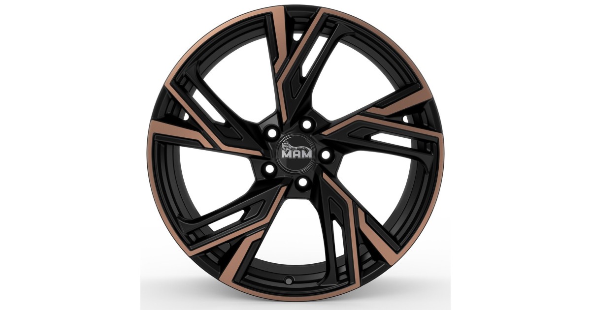 Jante ALU, MAM RS5 MATT BLACK FRONT COPPER  8X18  5/120 ET50, Alésage 65.1