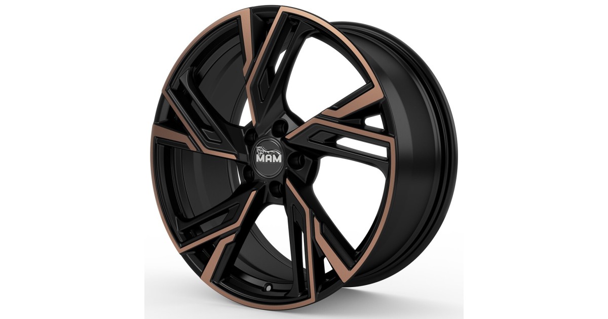 Jante ALU, MAM RS5 MATT BLACK FRONT COPPER  8X18  5/120 ET50, Alésage 65.1