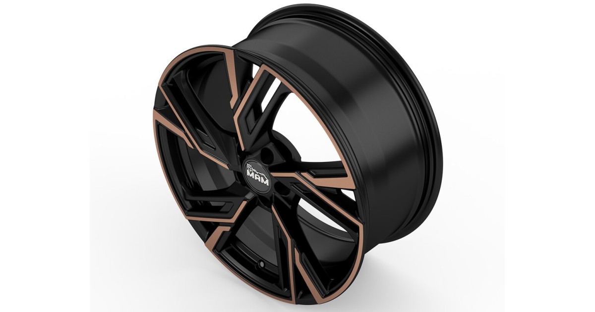Jante ALU, MAM RS5 MATT BLACK FRONT COPPER  8X18  5/120 ET50, Alésage 65.1