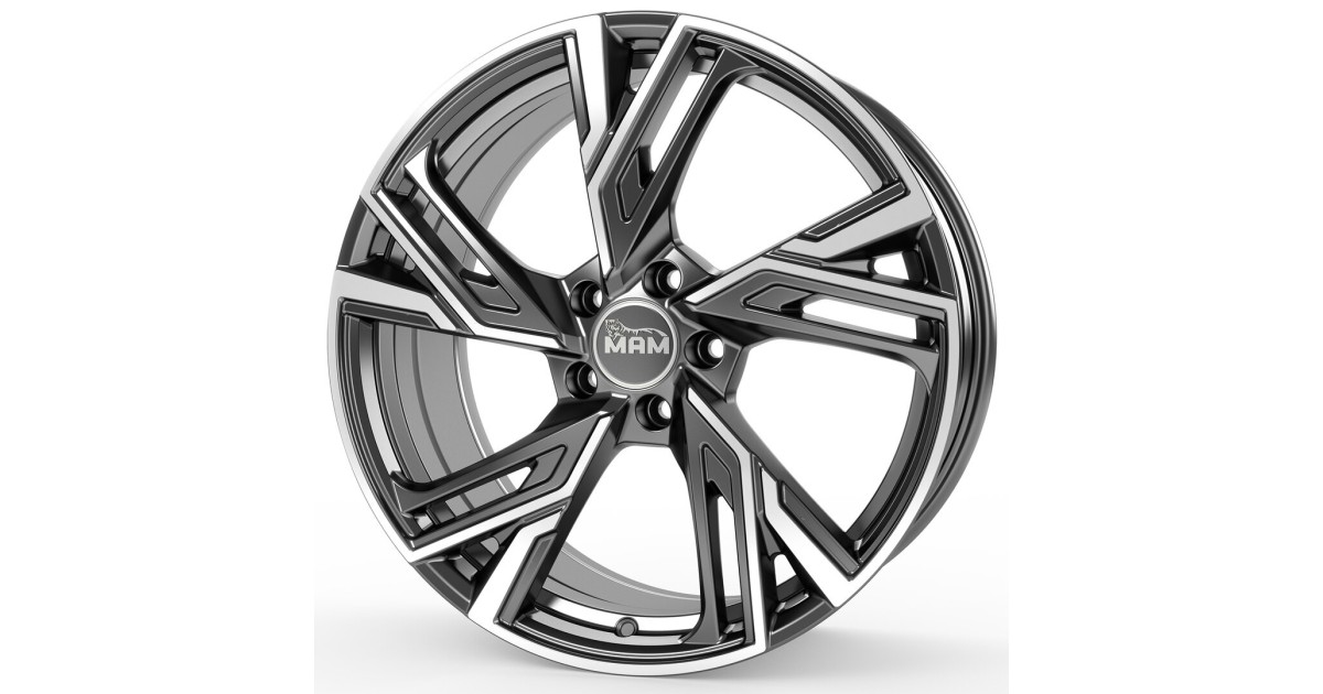 Jante ALU, MAM RS5 PALLADIUM FRONT POLISH 8x18 5/100 ET38, Alésage 63.4