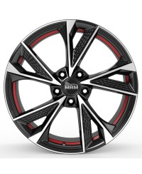 Jante ALU, MAM RS6 BLACK FRONT POLISH RED INSIDE  7X16  5/108 ET38, Alésage 72.6