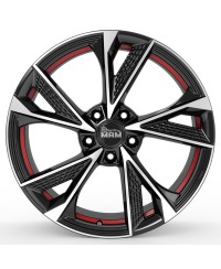 Jante ALU, MAM RS6 BLACK FRONT POLISH RED INSIDE  7X16  5/114.3 ET38, Alésage 72.6