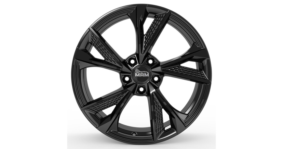 Jante ALU, MAM RS6 BLACK PAINTED  7.5X17  5/112 ET30, Alésage 66.6