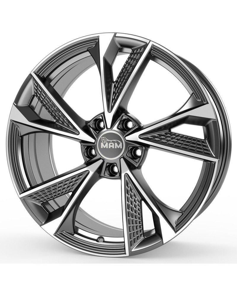 Jante ALU, MAM RS6 PALLADIUM FRONT POLISH  8X18 5/100 ET38, Alésage 63.4
