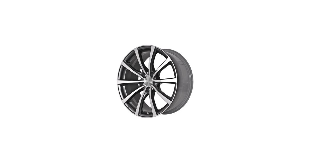 Jante ALU, Brock B32/HGFP/ET45 himalaya-grey front-poliert, 8.50X18 5/108 ET45, Alésage 72.60
