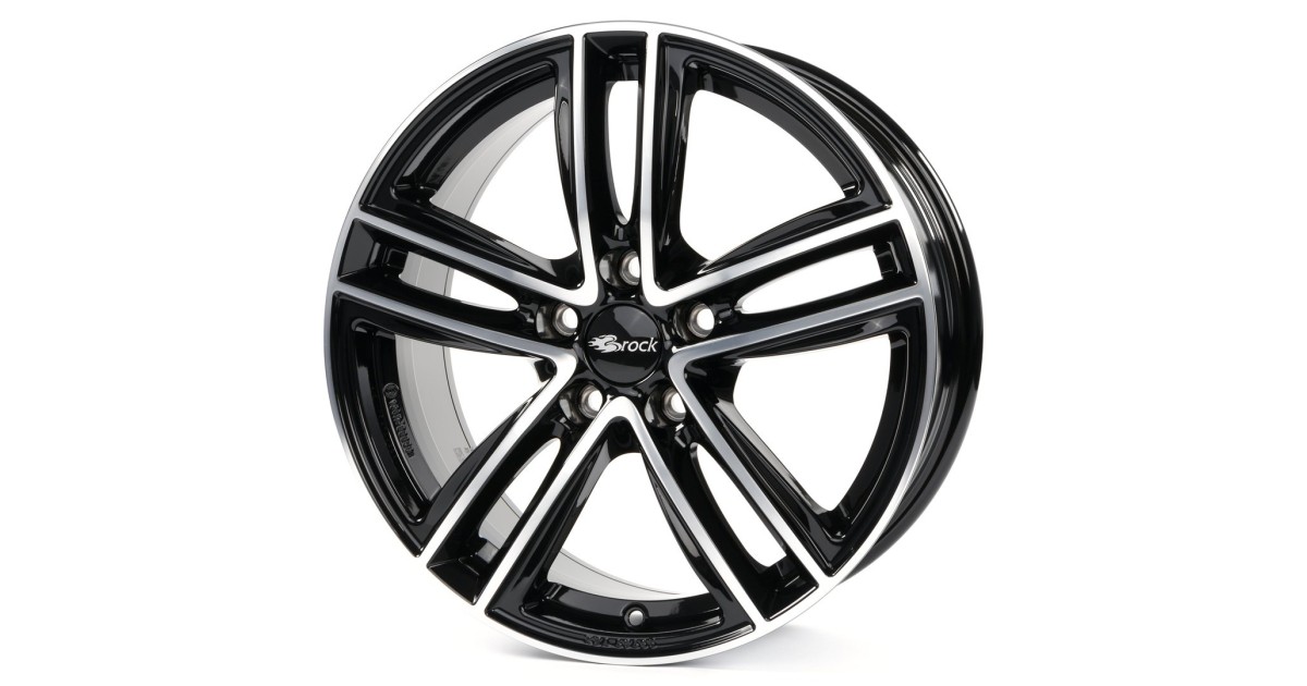 Jante Alu RC Design RC27 schwarz front-poliert (SGVP) 7x18 5x112 ET43 , Alésage 57.1