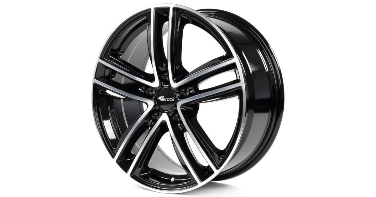 Jante Alu RC Design RC27 schwarz front-poliert (SGVP) 7x18 5x112 ET43 , Alésage 57.1
