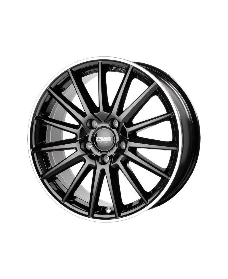 Jante ALU, CMS C23 Noir Contour Poli Billant, 8X19 5/108 ET48, Alésage 65.1