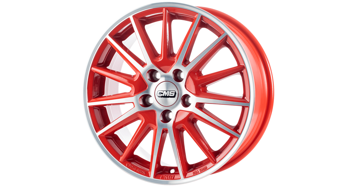Jante ALU, CMS C23 Diamant Rouge Brillant, 6.5X16 5/112 ET54, Alésage 66.6