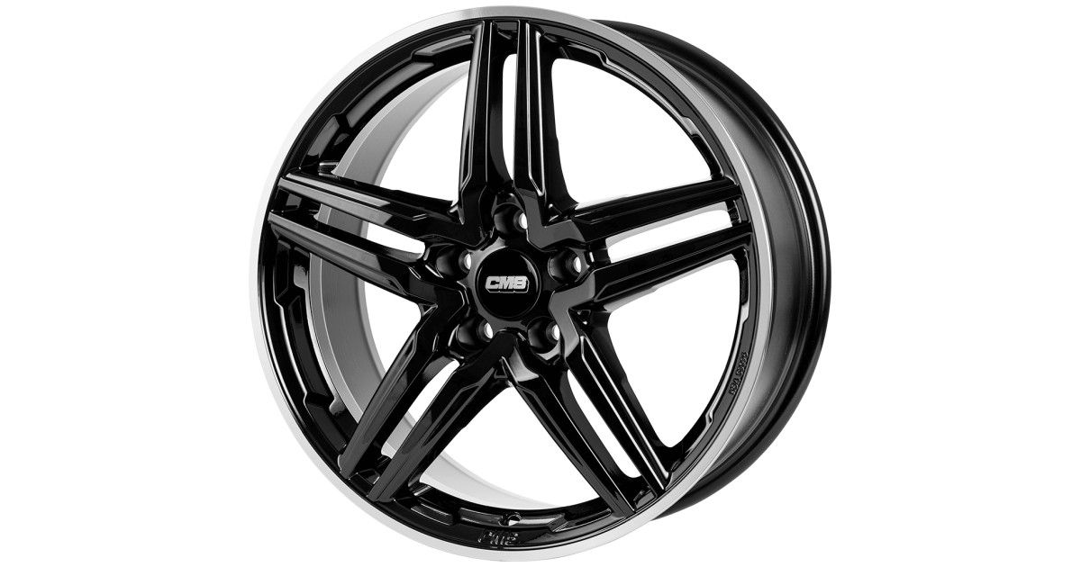 Jante ALU, CMS C29 Noir Bride Poli Brillant, 8X18 5/112 ET48, Alésage 66.6