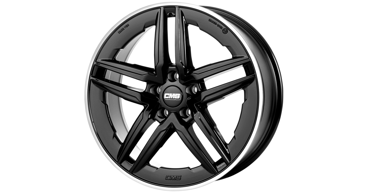 Jante ALU, CMS C29-AERO Noir Bride Poli Brillant, 8X19 5/108 ET42, Alésage 63.4