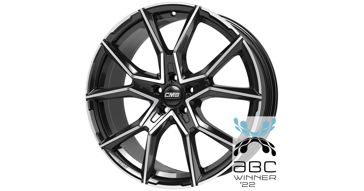 Jante ALU, CMS C33 Diamant Noir Brillant, 8X19 5/112 ET38, Alésage 66.6
