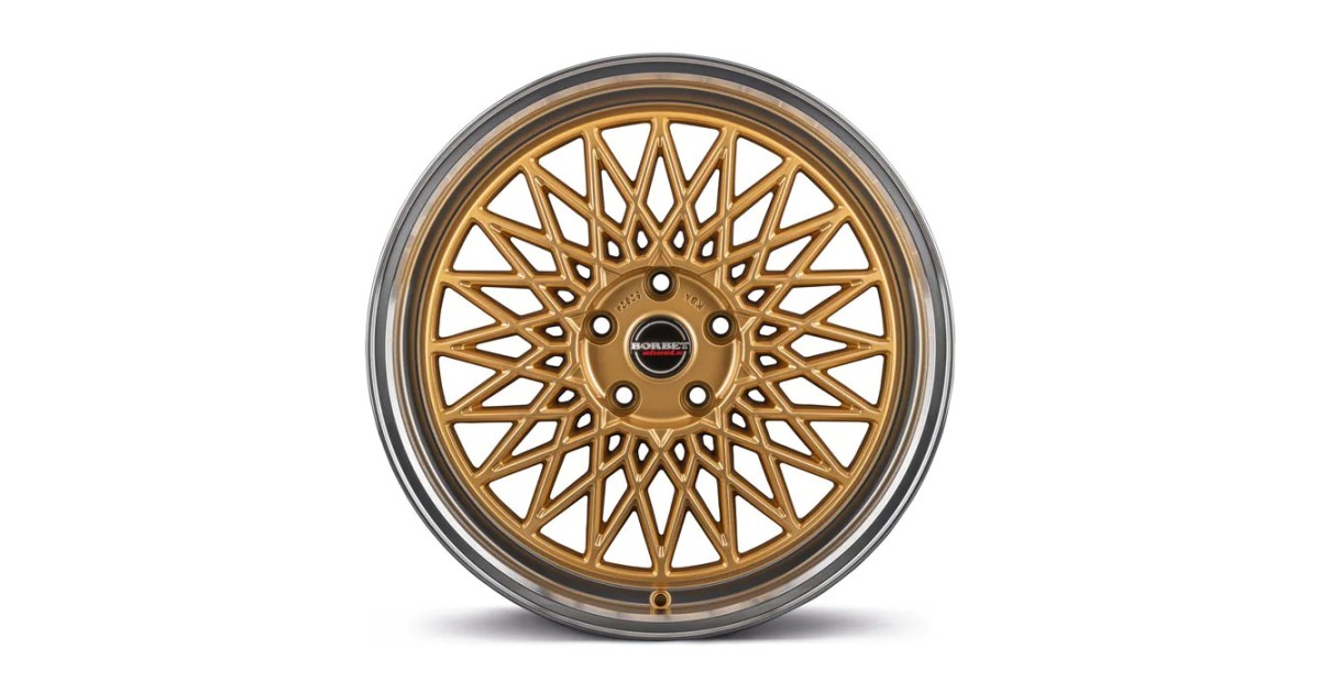 Jante Alu BORBET B gold rim polished (GRP) 8x17 5x112 ET45 , Alésage 66.6