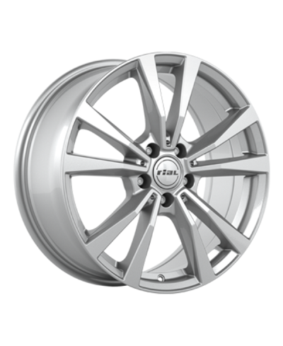Jante Alu RIAL M12 Polar-silber (Argent) 8x19 5x108 ET50 , Alésage 63.4