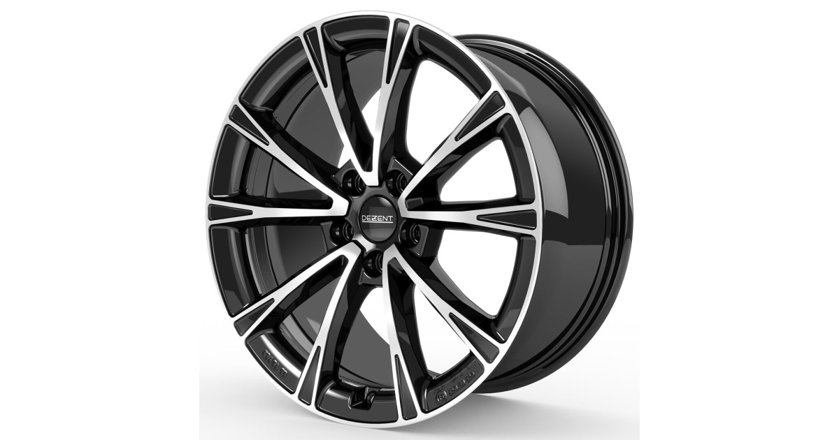 Jante Alu DEZENT AR dark noir poli 9x20 5x114.3 ET34 , Alésage 64.1