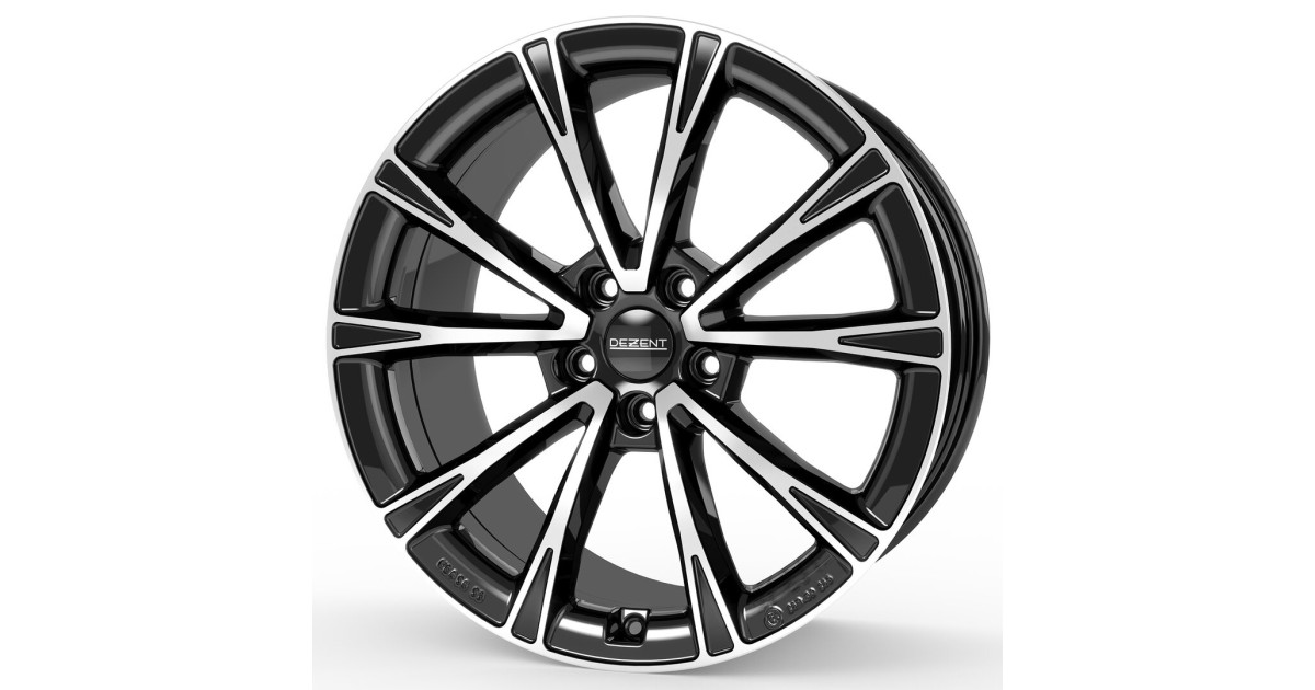 Jante Alu DEZENT AR dark noir poli 10x20 5x114.3 ET40 , Alésage 64.1