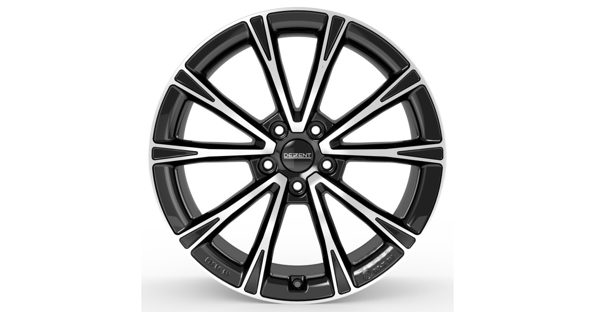 Jante Alu DEZENT AR dark noir poli 10x20 5x114.3 ET40 , Alésage 64.1 (TESLA)
