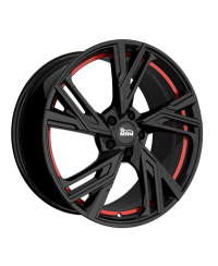 Jante ALU, MAM RS5 BLACK PAINTED RED INSIDE 7.5X17 5/114.3 ET45, Alésage 72.6