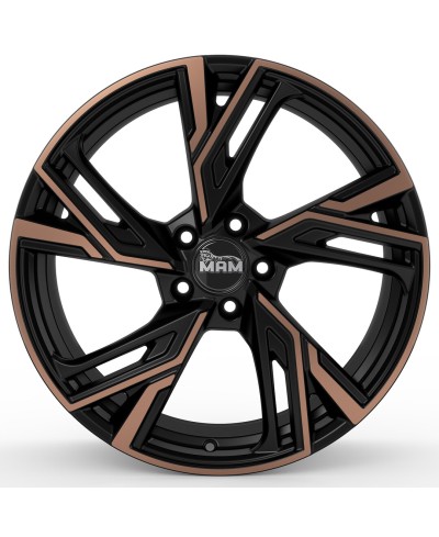 Jante ALU, MAM RS5 MATT BLACK FRONT COPPER 8.5X20 5/120 ET35, Alésage 72.6