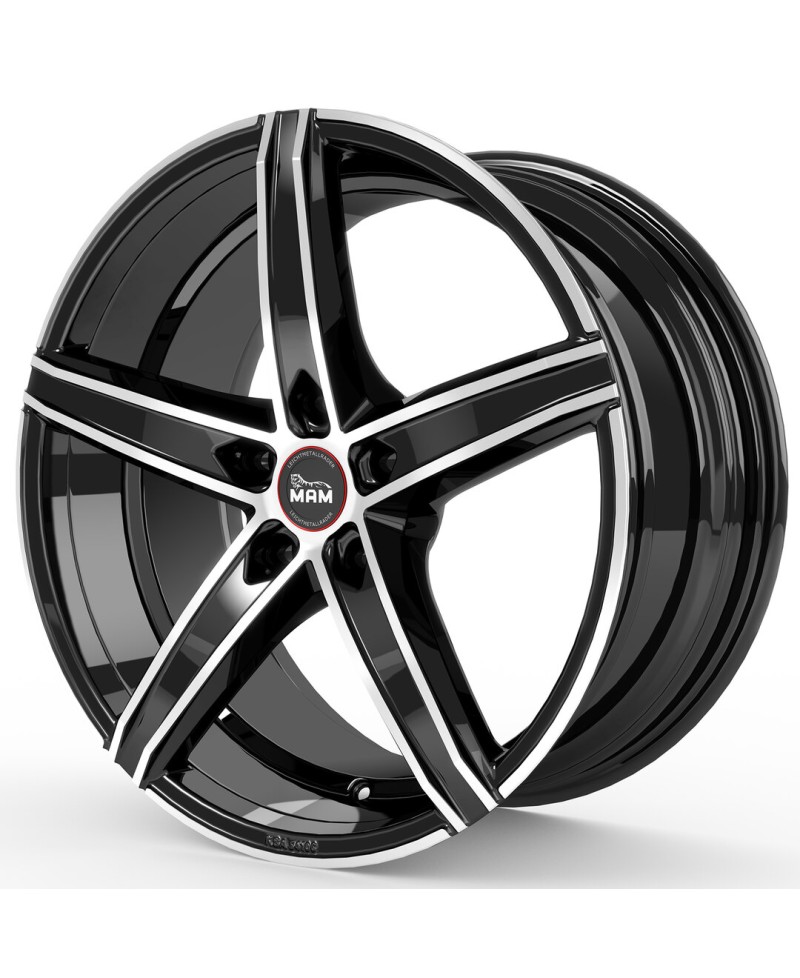 MAM OX-18 BLACK FRONT POLISH 8,5x19 5/112 ET30 Alésage 66,6