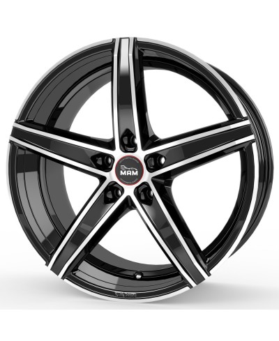 MAM OX-18 BLACK FRONT POLISH 8,5x19 5/112 ET30 Alésage 66,6