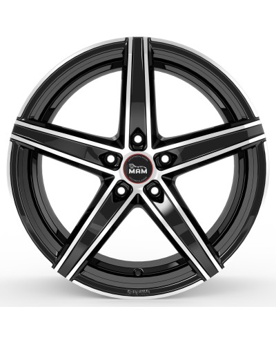 MAM OX-18 BLACK FRONT POLISH 8,5x19 5/112 ET30 Alésage 66,6