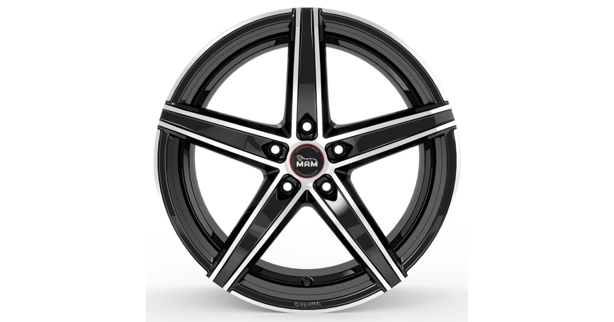 MAM OX-18 BLACK FRONT POLISH 8,5x19 5/112 ET30 Alésage 66,6