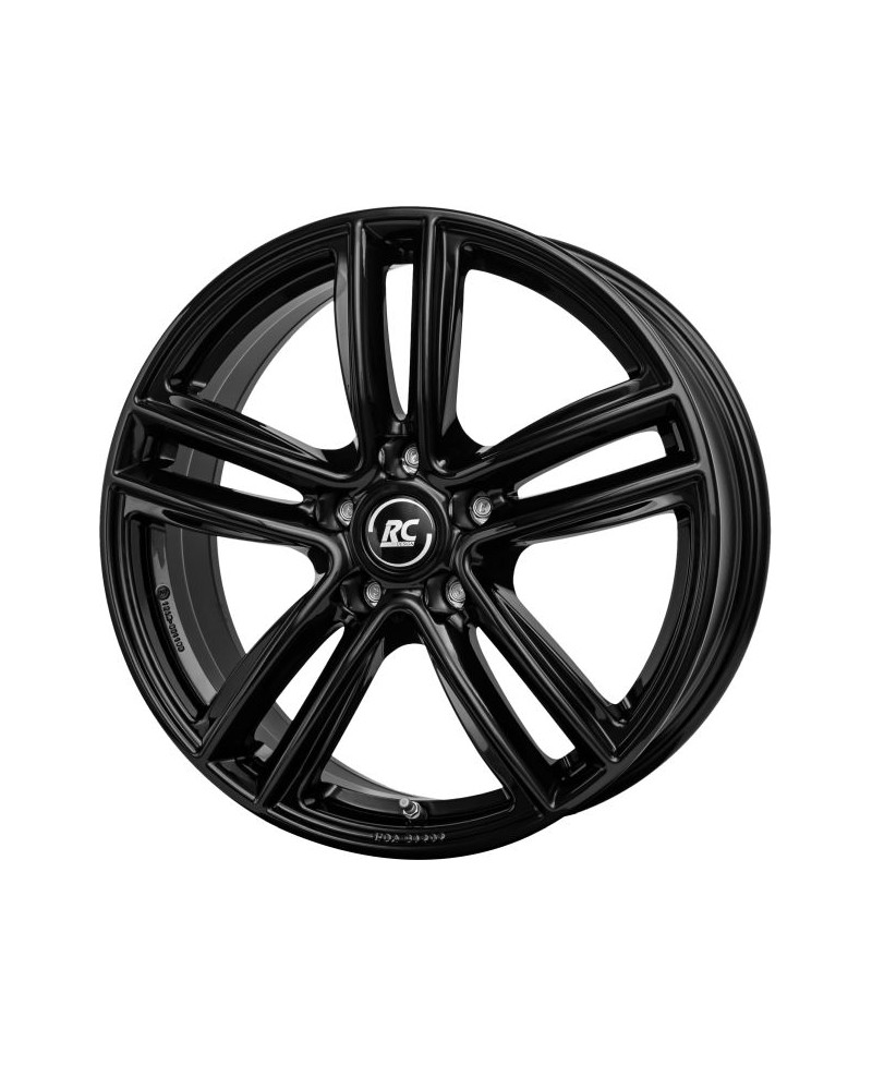 Jante Alu RC Design RC27-SG Noir brillant 7,5x17 5x120 ET43 , Alésage 72.6