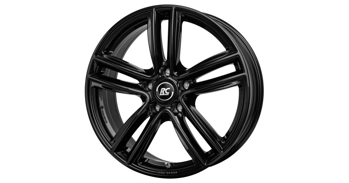 Jante Alu RC Design RC27-SG Noir brillant 7,5x17 5x120 ET43 , Alésage 72.6