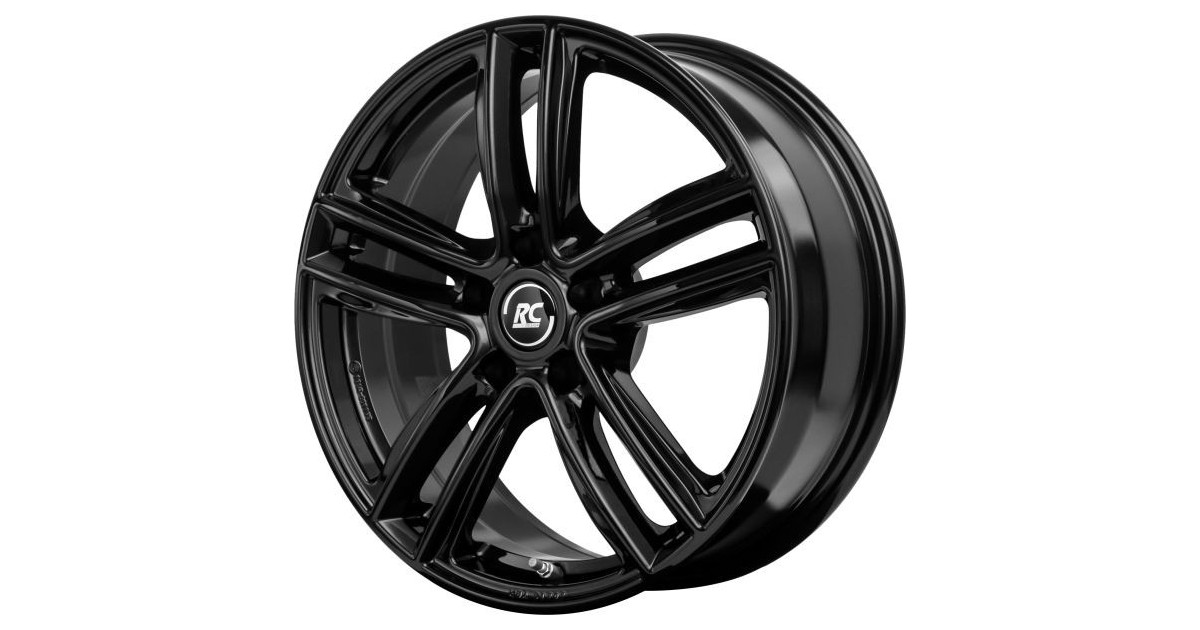 Jante Alu RC Design RC27-SG Noir brillant 7,5x17 5x120 ET43 , Alésage 72.6
