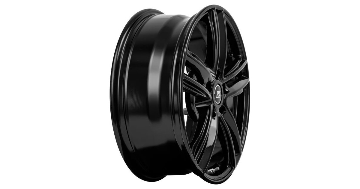 Jante Alu RC Design RC27-SG Noir brillant 7,5x17 5x120 ET43 , Alésage 72.6
