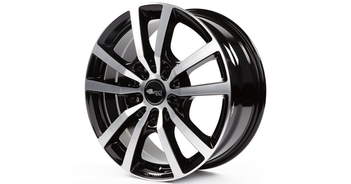 Jante Alu RC Design RC25T Gloss Black Full Polished 6,5x16 5x120 ET60 , Alésage 65.1