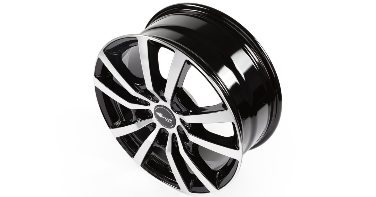 Jante Alu RC Design RC25T Gloss Black Full Polished 6,5x16 5x120 ET60 , Alésage 65.1