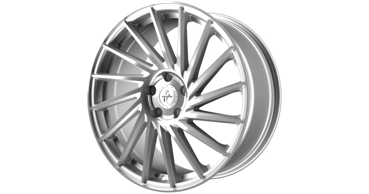 KESKIN KT17 Hurricane SILVER FRONT POLISH 10x22 5/112 ET50 Alésage 66,6