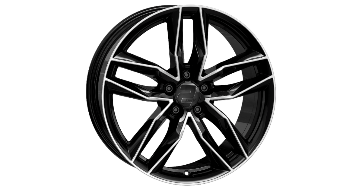 Jante ALU, Wheelworld - 2DRV WH40  SP+  Noir brillant / Face polie7.5X18 5/112 ET44, Alésage 66.6