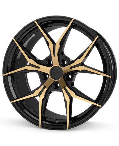 KESKIN KT19N BLACK FRONT GOLD 8,5Jx19 5/114,3 ET40 Alésage 72.6