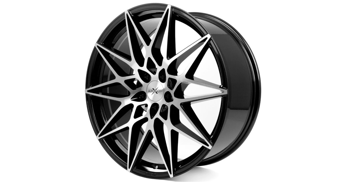 Jante ALU Axxion AX9 SP+ Noir, Face polie 9X20 5/112 ET25, Alésage 66.6