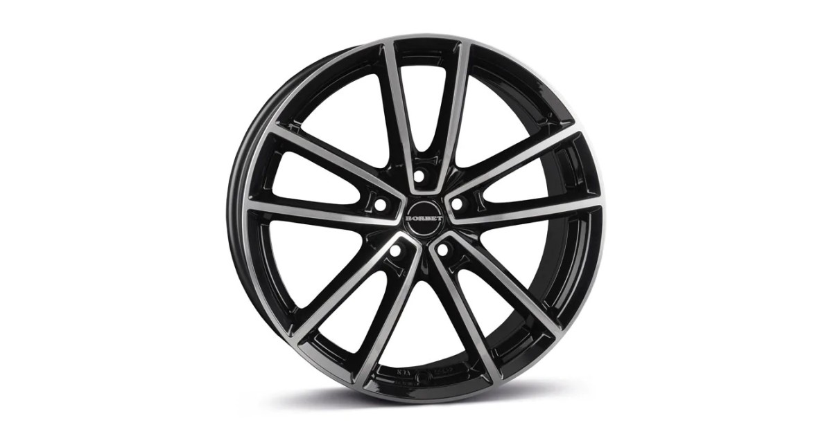 Jante Alu BORBET W Black Glossy Polished 8x19 5x112 ET37 , Alésage 66.6
