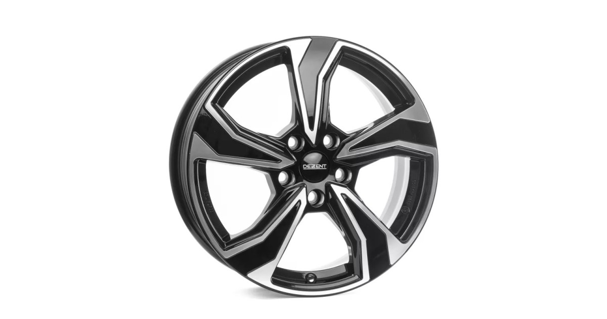 Jante Alu Dezent KB Noir ,Face polie 8x19 5x112 ET40 , Alésage 57.1