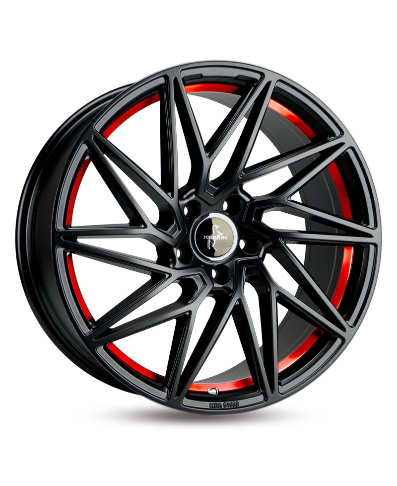 KESKIN KT20 Future BLACK PAINTED RED INSIDE 8x18 5/112 ET45 Alésage 72,6