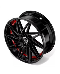 KESKIN KT20 Future BLACK PAINTED RED INSIDE 8x18 5/112 ET45 Alésage 72,6