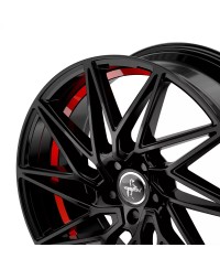 KESKIN KT20 Future BLACK PAINTED RED INSIDE 8x18 5/112 ET45 Alésage 72,6