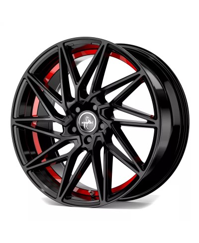 KESKIN KT20 Future BLACK PAINTED RED INSIDE  8,5x20 5/112 ET30 Alésage 72,6