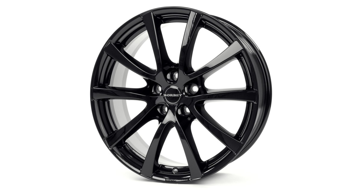 Jante Alu BORBET LV4 Glossy Black 6,5x15 4x100 ET35 , Alésage 64.1