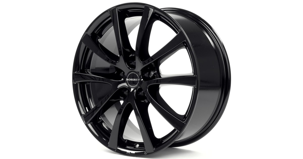 Jante Alu BORBET LV4 Glossy Black 6,5x15 4x100 ET35 , Alésage 64.1