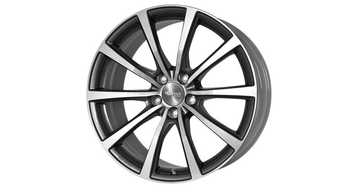 Jante Alu Brock B32 Himalaya Grey Full Polished 7,5x18 5x114.3 ET53 , Alésage 67.1